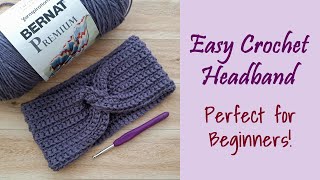 BEAUTIFUL Crochet Headband Pattern [upl. by Jehiel]