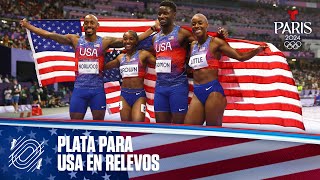 USA se lleva la plata en relevos 4x400 mixtos  Juegos Olímpicos París 2024  Telemundo Deportes [upl. by Haroppiz266]