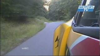 Loeb victime dune crevaison jour 2 rallye Allemagne WRC 2011 [upl. by Albertson]