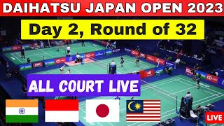 🔴Live  Daihatsu Japan Open 2023  Day 2 R32  All Court Live  Malaysia Indonesia  India [upl. by Enyawud]