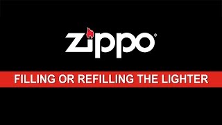 Zippo Instructional Filling or Refilling the Lighter [upl. by Suidaht]