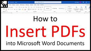 How to Insert PDFs into Microsoft Word Documents PC amp Mac [upl. by Atela884]