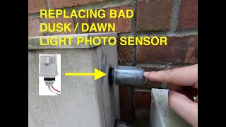 Replacing Bad Photo Optical Sensor  Photocell switch installation  Dusk to Dawn [upl. by Cumings]