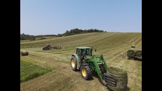 Haylage baling John Deere amp Zetor Proxima [upl. by Pelmas]