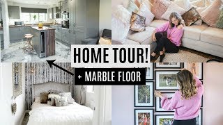 HOUSE TOUR SUMMER 2018  DIY MARBLE FLOOR amp GIVEAWAY [upl. by Barimah704]