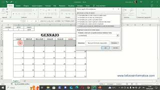 Calendario Excel Parte Prima [upl. by Ydassac]