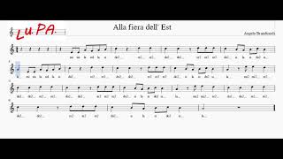 Alla fiera dellest  Flauto  Note  Spartito  Karaoke  Canto  Instrumental Musica [upl. by Jalbert518]