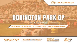 2023 Michelin Ginetta Junior Championship  Round 25  Live from Donington Park [upl. by Inalaehak]