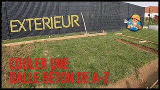 COMMENT RÉALISÉ UNE DALLE BÉTON EXTERIEUR TUTO 👷🏻‍♂️ 🏗 [upl. by Molloy300]