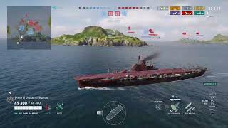 World of Warships Legends Implacable Vs Saipan [upl. by Yoc]