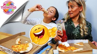 wer als LETZTER AUFHÖRT PIZZA zu ESSEN GEWINNT die MYSTERY BOX 🤣 Mileys Welt [upl. by Nilrah904]