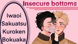 Haikyuu TextsInsecure BottomsIwaoiSakuatsuKurokenBokuakaFluffPt1 [upl. by Jacobsohn]