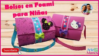 🔴Cómo Hacer BOLSOS PARA NIÑAS en Foami o Goma Eva  Bags girl in foam [upl. by Parcel]