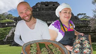 Belizean Mayan Food and Mayan Ruins in San Ignacio Belize [upl. by Noirod]