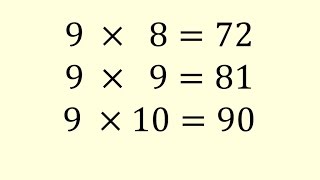 Tabla de multiplicar del 9 fácil y rápida [upl. by Eamanna355]