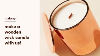 how to make a wooden wick candle 🕯 [upl. by Liss]