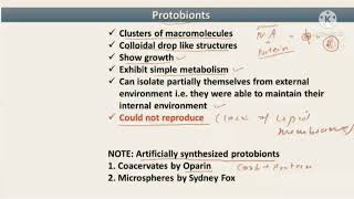 NCERT CHAPTER 7 EVOLUTION PART 8 BIOGENESIS BIOGENY PROTOBIONTS [upl. by Macintyre]