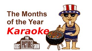 The Months of the Year Rock Song Karaoke  The Kids Picture Show Fun amp Educational Learning Video [upl. by Ardnaid]