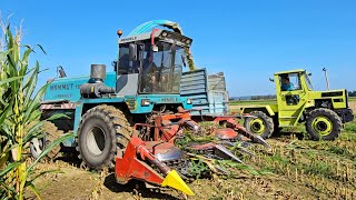 Mengele Mammut 7300 mit MB trac wie in alten Zeiten bei der Maissilage 2023 mit Claas Tractor [upl. by Lilaj]