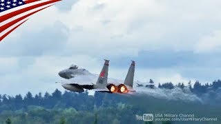 F15 Full Afterburner Takeoff amp Unrestricted Climb [upl. by Enelez381]