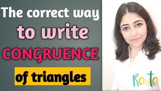 How to write congruent triangles  congruence of triangles  class 7 ll chapter 7 [upl. by Nellak691]