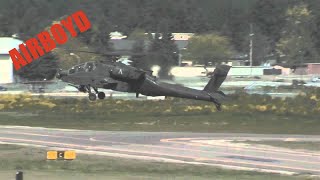 AH64 Apache Arrive At Joint Base LewisMcChord [upl. by Dnalrah124]