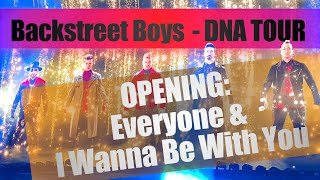 EVERYONE  I WANNA BE WITH YOU show opening  Backstreet Boys DNA World Tour Front of Stage [upl. by Auqinahc]