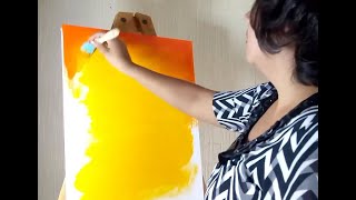 Como Pintar Un Cuadro Con Pintura Acrilica  PAINTING TUTORIAL Acrylic For Beginners [upl. by Berga]