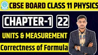 Dimensional Analysis  Check The Correctness of Formula  NCERT  Cbse  Class 11th Physics [upl. by Rugg]