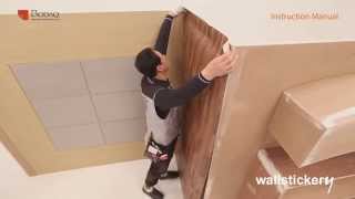 How to hang self adhesive wallpaper tutorial for beginner [upl. by Gerge]