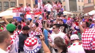 Euro 2012 kibice Chorwacji w Poznaniu Stary Rynek 10062012 [upl. by Hamer]