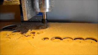 CNC Mill Cutting Hardboard [upl. by Alyakem740]