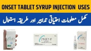 Onset injection  ondansetron 8mg  Onset 8 Tablet Uses  Onset YouTube [upl. by Eelame614]