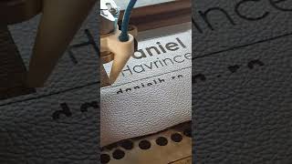 Leather laser engraving at 400mms [upl. by Amla]