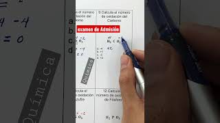 Calcular los números de oxidación wn quimica shorts ceneval química emmanuelasesorias [upl. by Nauqe]