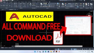 HOW TO DOWNLOAD FREE ALL AUTOCAD COMMANDS PDF  AutoCAD Commands List PDF [upl. by Yordan]