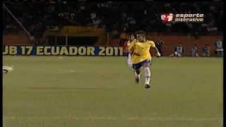 Brasil 4 x 2 Paraguai pelo SulAmericano Sub20  18012011 4gols de Neymar [upl. by Nnyleuqcaj]