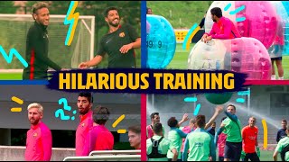 The most HILARIOUS Barça training exercises [upl. by Rozina]