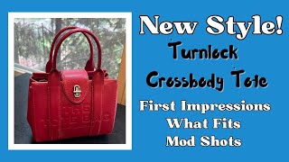 Unboxing Marc Jacobs Turnlock Crossbody Tote Bag First Impressions Mod Shots What Fits [upl. by Nealy565]