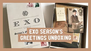 Unboxing ♡ EXO 엑소 Official Seasons Greetings 2020 [upl. by Svirad]