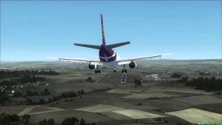 Thai Airways A300 Landing Kassel [upl. by Notkcorb]