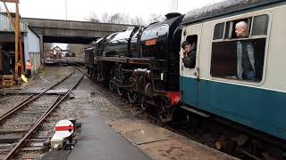 70000 britannia leaves Bury 16th March [upl. by Ydieh]