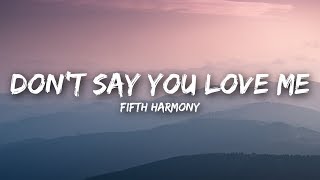 Fifth Harmony  Dont Say You Love Me Lyrics  Lyrics Video [upl. by Camellia]