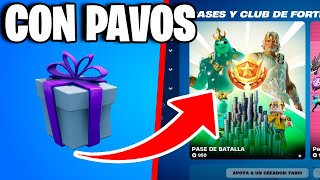 ¿Se puede REGALAR el Pase de BATALLA de Fortnite CON PAVOS en Fortnite CAPITULO 5 TEMPORADA 2 [upl. by Jedidiah]