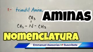 Nomenclatura de AMINAS súper rápido [upl. by Atimad]