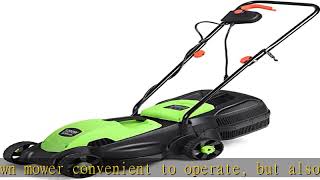 Goplus Lawn Mowers 14 Inch 12 Amp 2in1 Electric Lawn Mower with Grass Bag Folding Handle Heigh [upl. by Pratte]