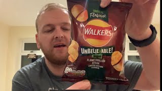 Walkers Vegan Flame Grilled Steak Flavour Crisps  Review [upl. by Notnil77]