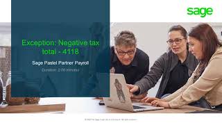 Sage Pastel Payroll Clearing Exception Negative Tax Total 4118 [upl. by Keegan69]