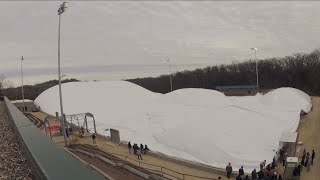 Braemar Field Dome Installation Timelapse [upl. by Annaik]