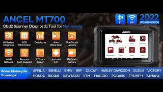 ANCEL MT700 Motorcycle Obd2 Scanner Diagnostic Tool [upl. by Fellner]